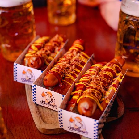 hot dogs and bar party food