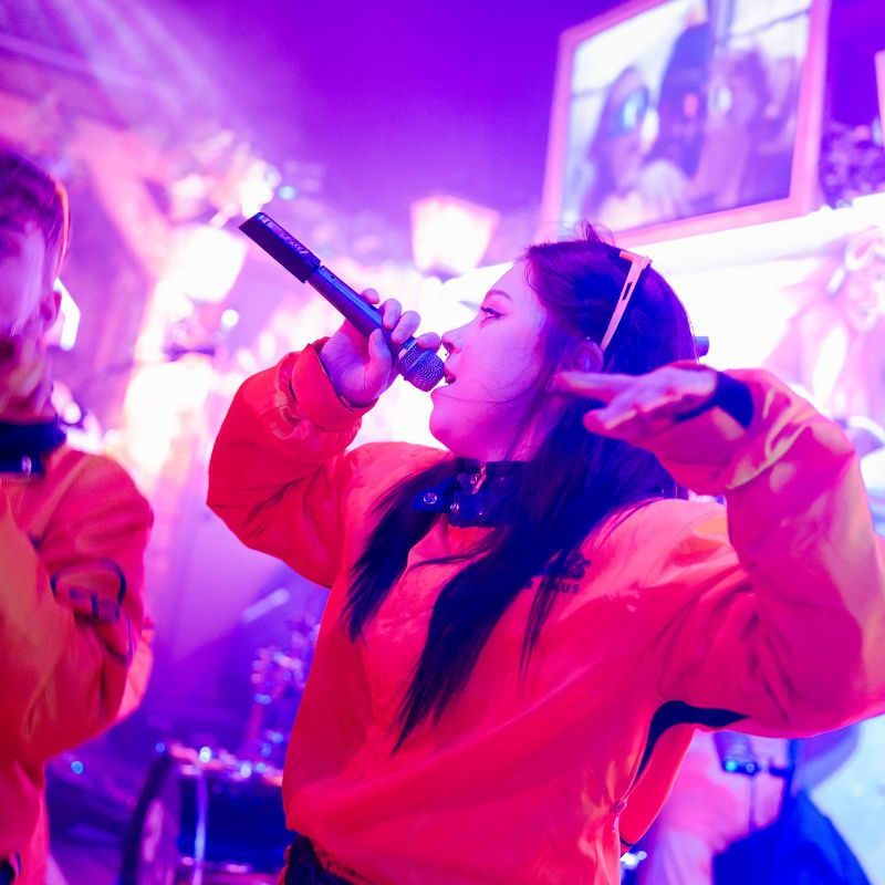 Student social karaoke bar in Cardiff