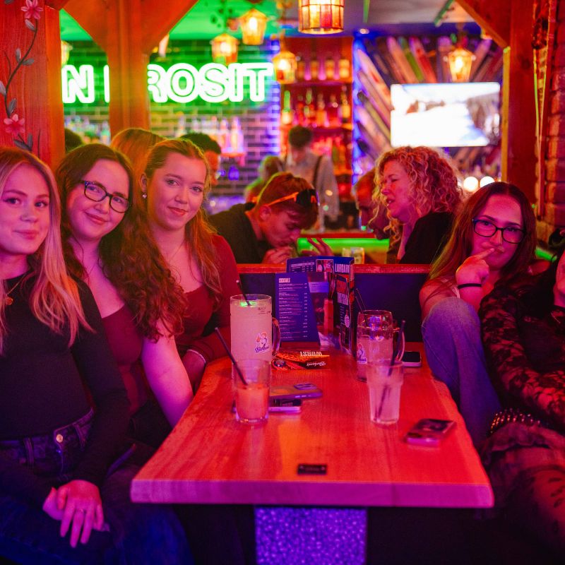 Ladies night out, late night bar