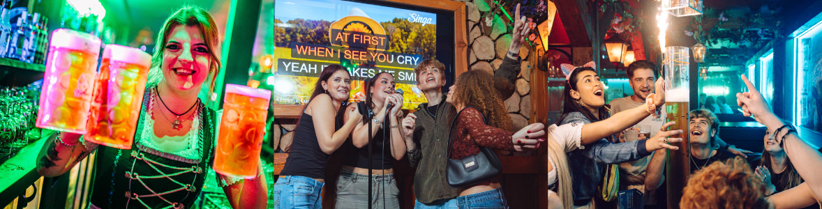 Barbara's Bier Haus - Drinks, Dancing, Signing, Shotskis, Cocktail towers, Beer towers, Karaoke, Live music.