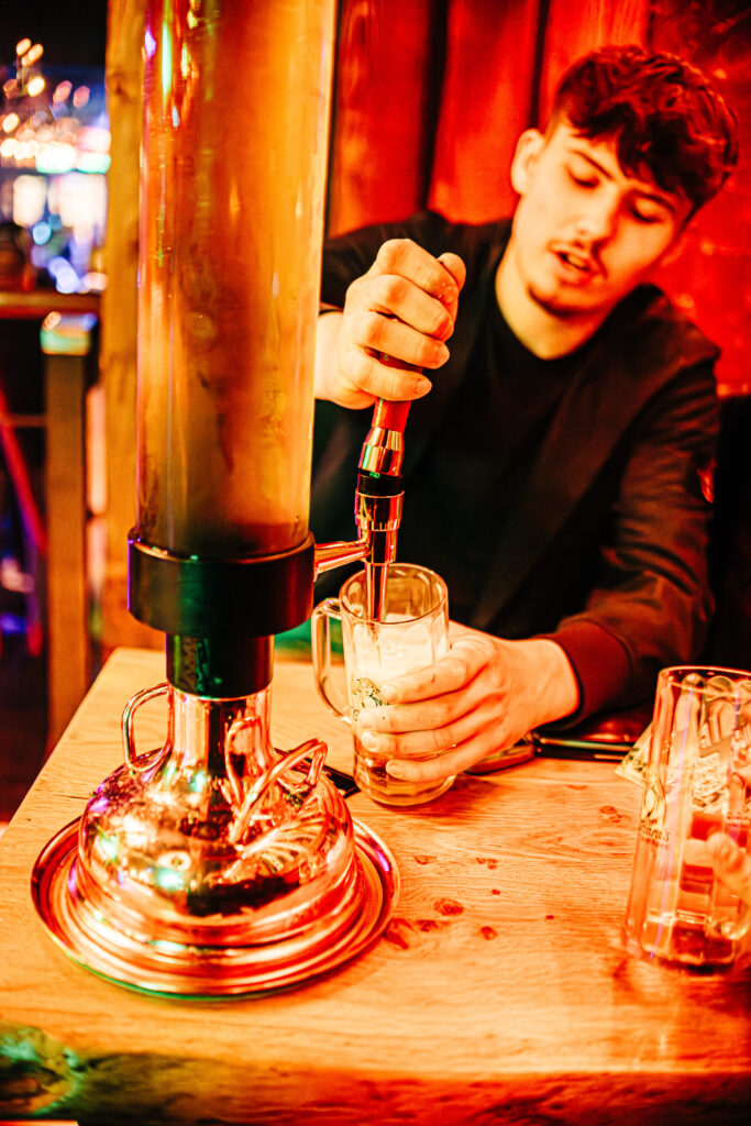 Late night bar with cocktails